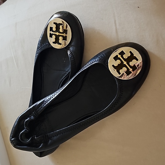 Tory Burch Black Flats - Picture 1 of 9